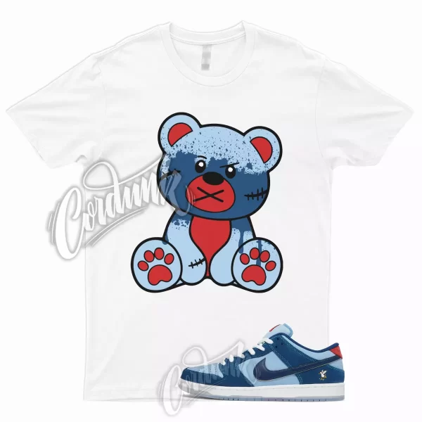 BEAR T Shirt SB Dunk Low Why So Sad Coastal Blue Light Current Yellow Red Match Jezsport.com