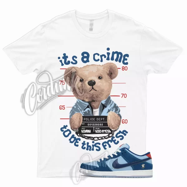 CRIME T Shirt SB Dunk Low Why So Sad Coastal Blue Light Current Yellow Red Match Jezsport.com