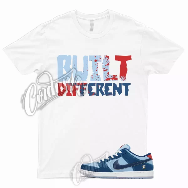 BUILT T Shirt SB Dunk Low Why So Sad Coastal Blue Light Current Yellow Red Match Jezsport.com