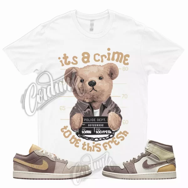 CRIME T Shirt 1 Mid Craft Inside Out Taupe Haze Fossil Stone Gold Muslin Match Jezsport.com