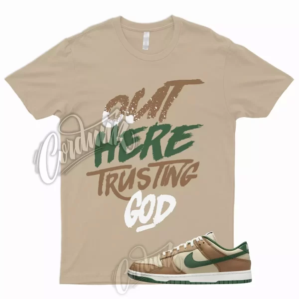 TG T Shirt for Dunk Low Tan Green Rattan Gorge Sail Dark Driftwood To Match 1 Jezsport.com