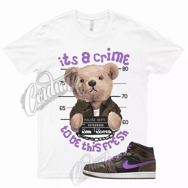 CRIME T Shirt for AJ1 1 Black Mid Palomino Wild Berry Jordan Brown To Match Low Jezsport.com