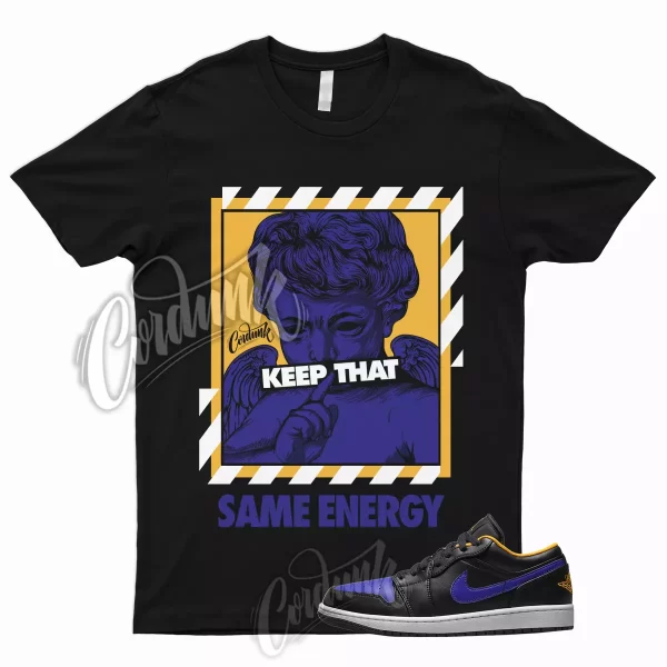 ENERGY T Shirt for AJ1 1 Low Black Dark Concord Taxi Lakers Mid High To Match Jezsport.com