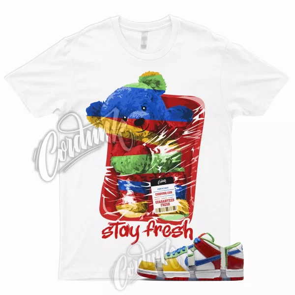 STAY for Dunk Low SB Sandy Hyper Royal Green Red Multicolor T Shirt Match Jezsport.com