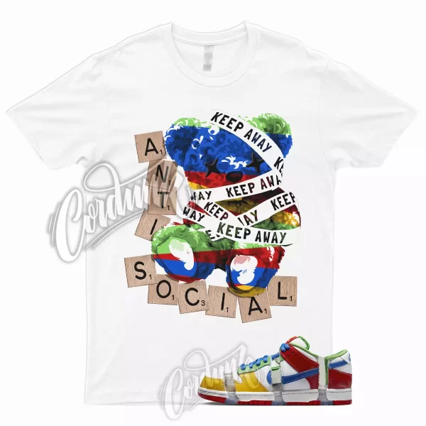 ANTI for Dunk Low SB Sandy Hyper Royal Green Red Multicolor T Shirt Match Jezsport.com