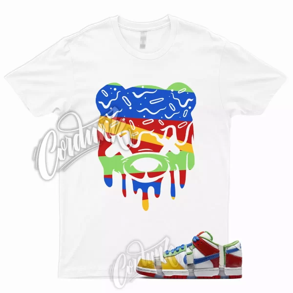 DRIPPY for Dunk Low SB Sandy Hyper Royal Green Red Multicolor T Shirt Match Jezsport.com