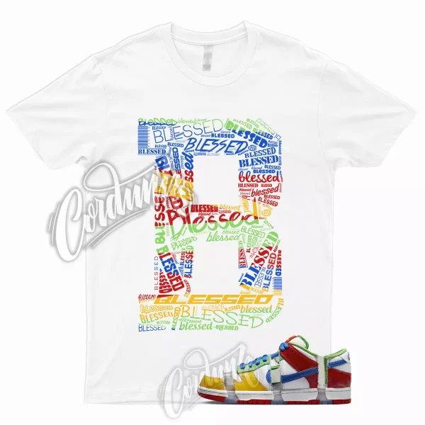 BLS T for Dunk Low SB Sandy Hyper Royal Mean Green Red Multicolor T Shirt Jezsport.com