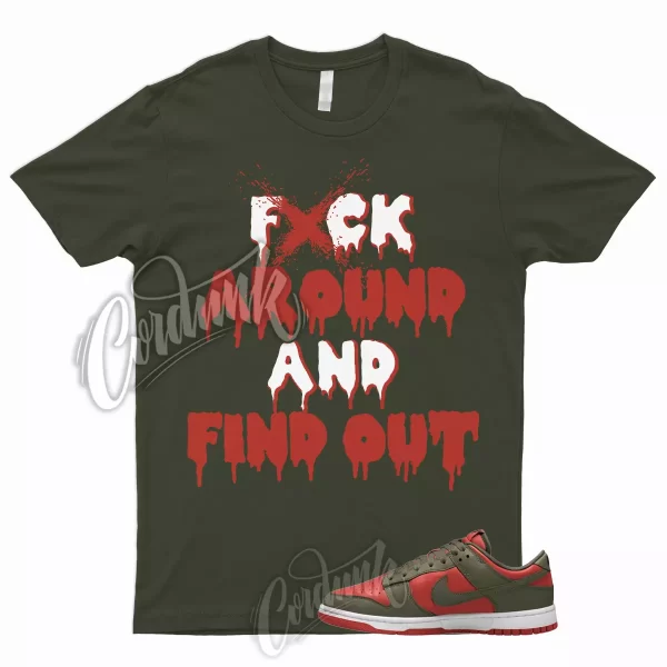 FAFO Shirt to Match Dunk Low Mystic Red Olive Cargo Khaki Rough Green Mid High 1 Jezsport.com