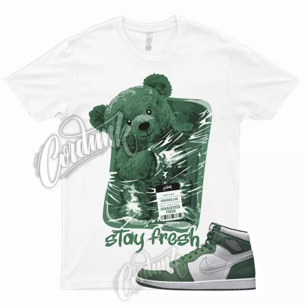 STAY T for 1 Retro Gorge Green High Metallic Silver White Shirt To Match Pine Jezsport.com