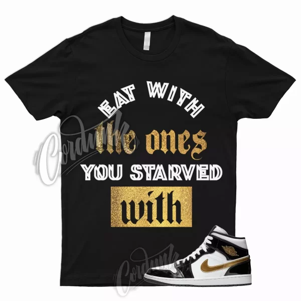 STRVD T Shirt for 1 Mid Patent Black White Metallic Gold NRG Top 3 Dunk High Jezsport.com