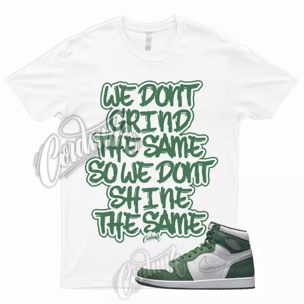 GRIND T for 1 Retro Gorge Green High Metallic Silver White Shirt To Match Pine Jezsport.com