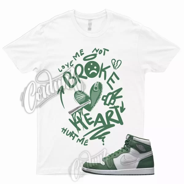 BROKEN T for 1 Retro Gorge Green High Metallic Silver White Shirt To Match Pine Jezsport.com