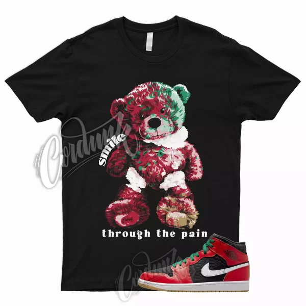 SMILE T for 1 Mid Christmas Black Fire Red White Malachite Dunk Shirt To Match Jezsport.com