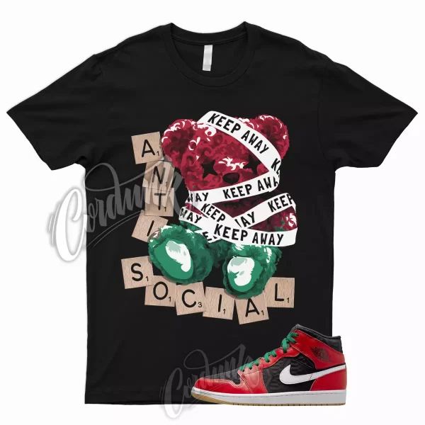 ANTI T for 1 Mid Christmas Black Fire Red White Malachite Dunk Shirt To Match Jezsport.com