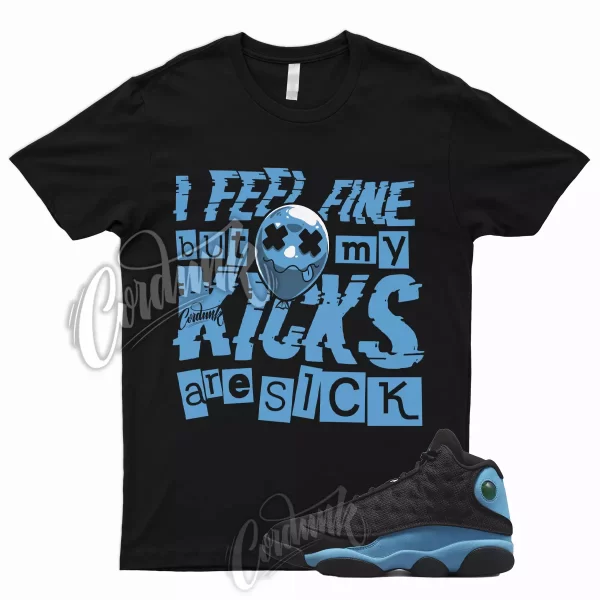 SICK T for 13 University Blue UNC Black Powder Carolina Low Mid High T Shirt 6 3 Jezsport.com