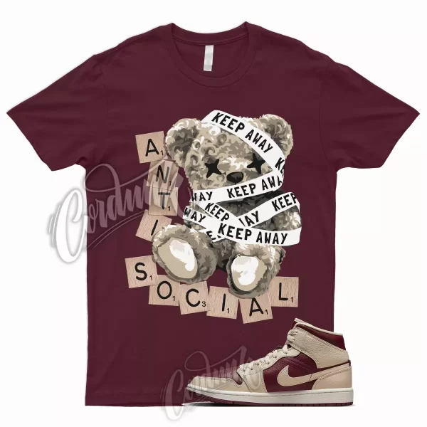 ANTI T for 1 Mid Split Beach Cherrywood Red Beach Burgundy Shirt To Match Dunk Jezsport.com