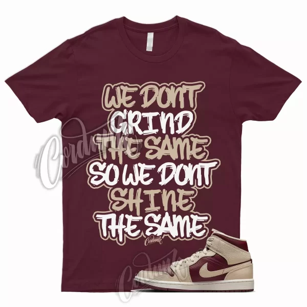 GRIND T for 1 Mid Split Beach Cherrywood Red Beach Burgundy Shirt To Match Dunk Jezsport.com