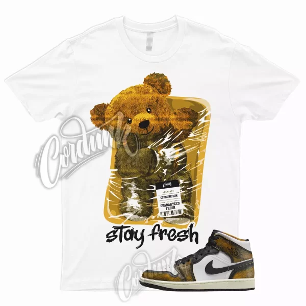 STAY T for 1 Mid Wear Away White Black Orange Shirt To Match AJ1 Taxi Pollen Jezsport.com