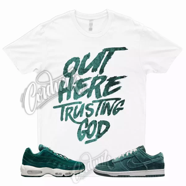 TG T for Dunk Low Air Max 95 Velvet Teal Green Spruce Black Shirt To Match Jezsport.com