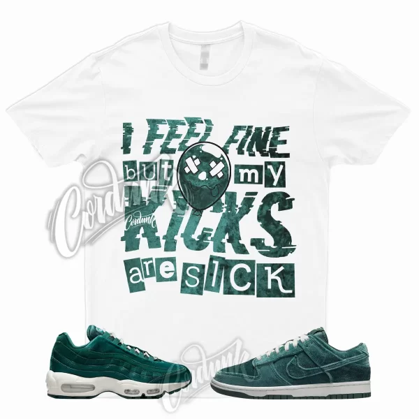 SICK T for Dunk Low Air Max 95 Velvet Teal Green Spruce Black Shirt To Match Jezsport.com