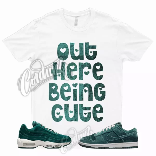 CUTE T for Dunk Low Air Max 95 Velvet Teal Green Spruce Black Shirt To Match Jezsport.com