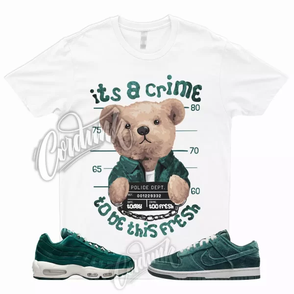 CRIME T for Dunk Low Air Max 95 Velvet Teal Green Spruce Black Shirt To Match Jezsport.com