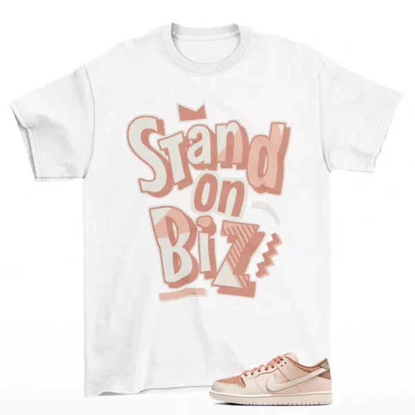 Strictly Biz Sneaker Shirt White to Match Dunk Low Trocadéro Gardens FV5926-200 Jezsport.com