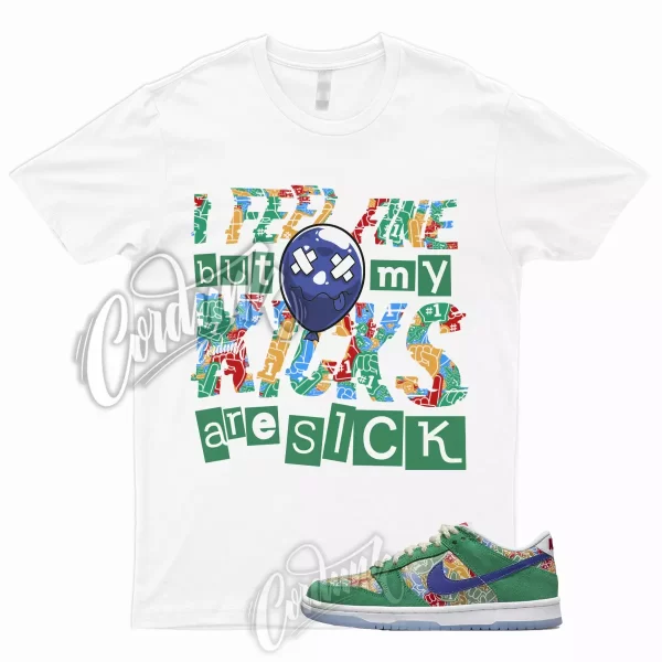 SICK for Dunk Low Foam Finger Big Kids Green Royal University Red Shirt To Match Jezsport.com