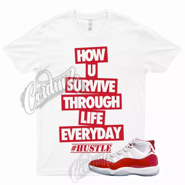 HUSTLE Shirt for 11 Cherry Red Heritage Varsity Gym University Bred Win Like 96 Jezsport.com