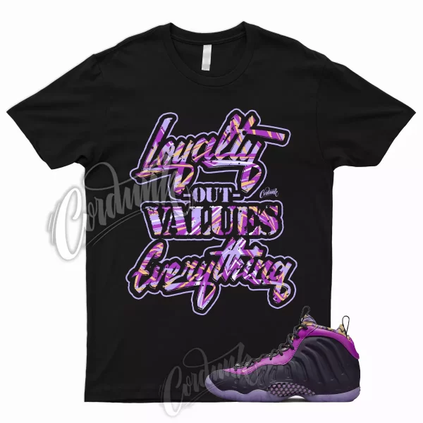 LYLTY T Shirt for Little Posite One Cave Purple Lil Foamposite Saturn Gold Vivid Jezsport.com