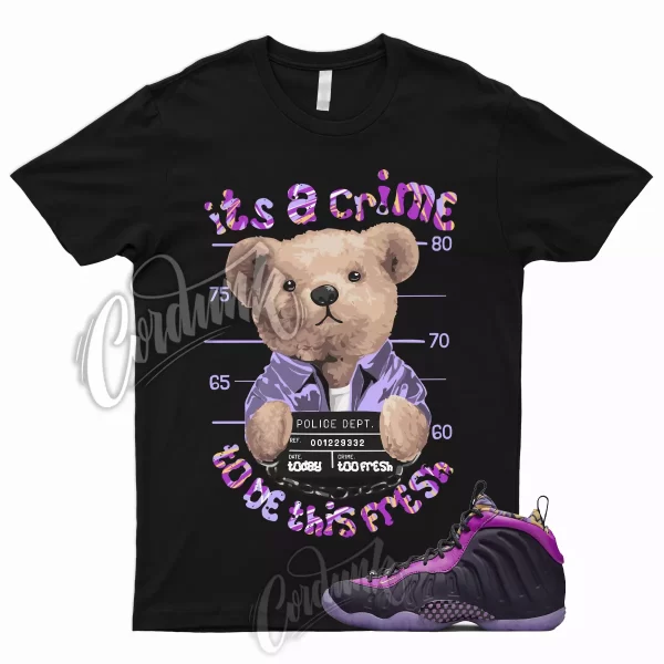 CRIME T Shirt for Little Posite One Cave Purple Lil Foamposite Saturn Gold Vivid Jezsport.com