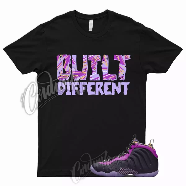 BUILT T Shirt for Little Posite One Cave Purple Lil Foamposite Saturn Gold Vivid Jezsport.com