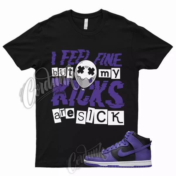 SICK T Shirt for Dunk High Psychic Purple Varsity Court Black White 1 13 3 Jezsport.com