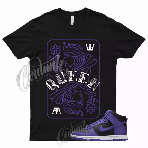 QUEEN T Shirt for Dunk High Psychic Purple Varsity Court Black White 1 13 3 Jezsport.com