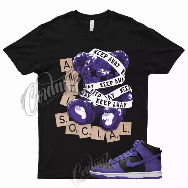 ANTI T Shirt for Dunk High Psychic Purple Varsity Court Black White 1 13 3 Jezsport.com