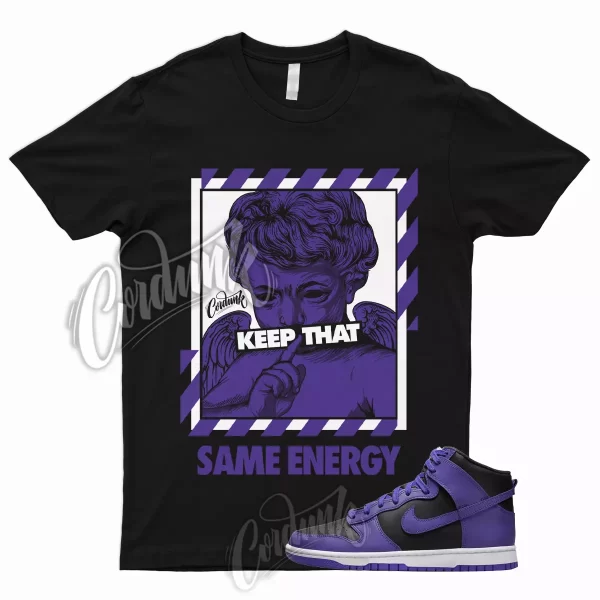 ENERGY T Shirt for Dunk High Psychic Purple Varsity Court Black White 1 13 3 Jezsport.com