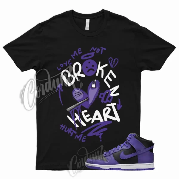 BROKEN T Shirt for Dunk High Psychic Purple Varsity Court Black White 1 13 3 Jezsport.com