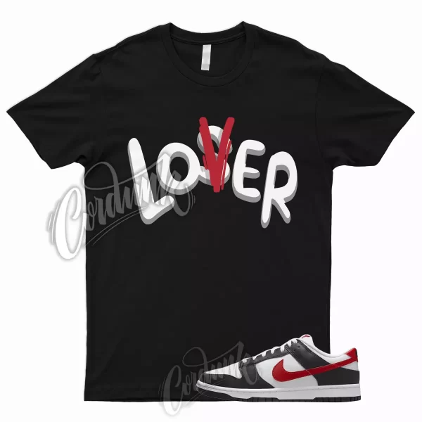 LO T Shirt for Dunk Low Black Red Varsity University Panda White EMB Bred 1 Jezsport.com