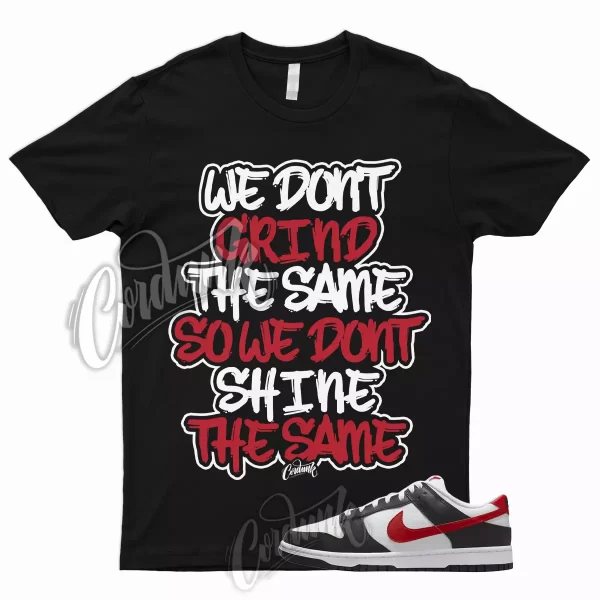 GRIND T Shirt for Dunk Low Black Red Varsity University Panda White EMB Bred 1 Jezsport.com