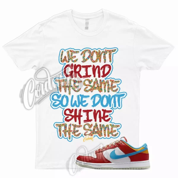 GRIND T Shirt for Dunk Low Lebron Habanero Fruity Red Laser Blue White Pebbles 1 Jezsport.com