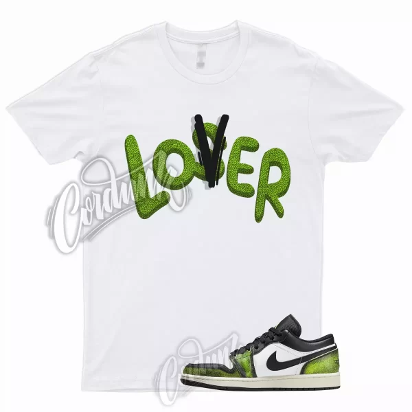 LO T Shirt for 1 Low SE Wear Away Electric Green Snake Skin 6 Lime Retro Neon Jezsport.com