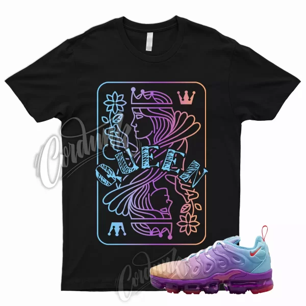 QUEEN Shirt for Air VaporMax Plus Multi Gradient Multicolor Peach Purple Blue 1 Jezsport.com