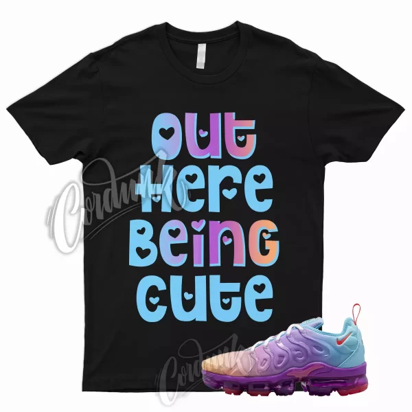 CUTE T Shirt for Air VaporMax Plus Multi Gradient Multicolor Peach Purple Blue 1 Jezsport.com