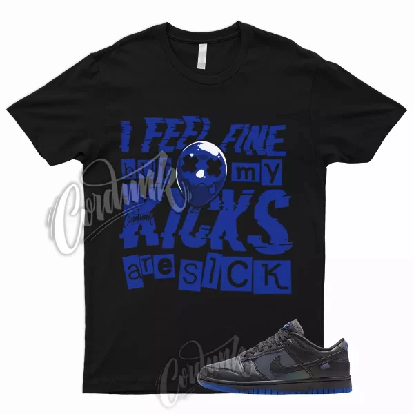 SICK T Shirt for Dunk Low Black Game Hyper Royal Iridescent Cobal Blue 1 Air Jezsport.com