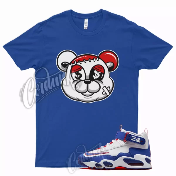 STITCH Shirt for Air Griffey Max 1 Gym Red Old Royal Aquamarine Teal 24 USA Jezsport.com