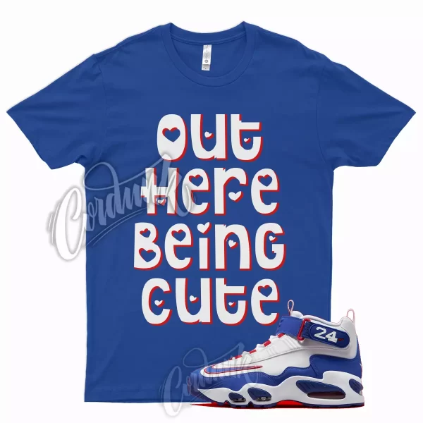 CUTE Shirt for Air Griffey Max 1 Gym Red Old Royal Aquamarine Teal 24 USA Jezsport.com