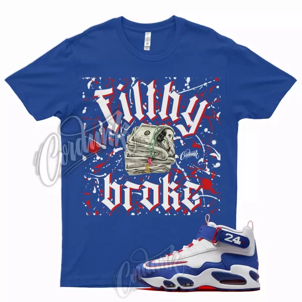 FILTHY Shirt for Air Griffey Max 1 Gym Red Old Royal Aquamarine Teal 24 USA Jezsport.com