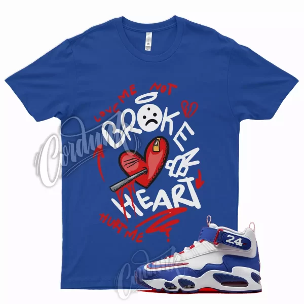 BROKEN Shirt for Air Griffey Max 1 Gym Red Old Royal Aquamarine Teal 24 USA Jezsport.com