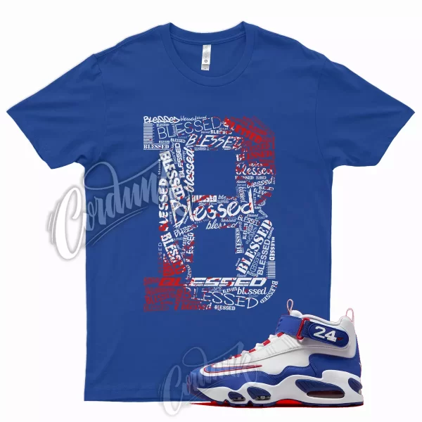 BLS Shirt for Air Griffey Max 1 Gym Red Old Royal Aquamarine Teal 24 USA Jezsport.com