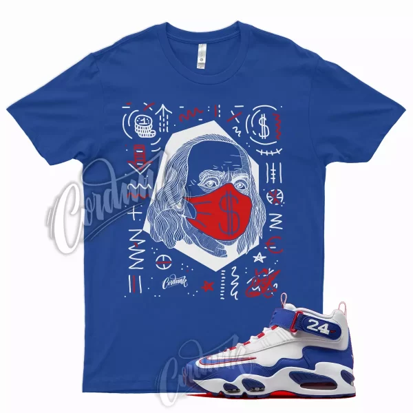 BF Shirt for Air Griffey Max 1 Gym Red Old Royal Aquamarine Teal 24 USA Jezsport.com